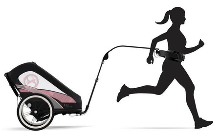 Cybex Zeno Wielofunkcyjna Przyczepka Do Biegania Do Roweru Cybex Sports Powder Pink by Anna Lewandowska