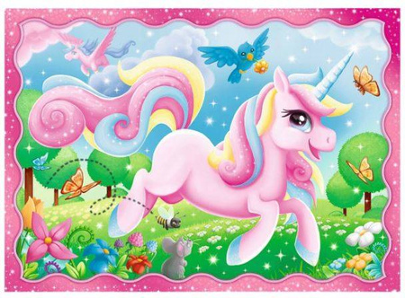 Trefl Puzzle 4w1 Magiczny Świat Jednorożców 34321