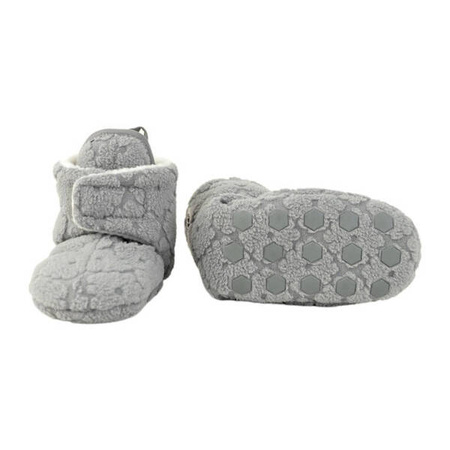 Lodger Fleece Polarowe Buciki Kapcie z Antypoślizgową Podeszwą 12-18 msc Szare Drizzle
