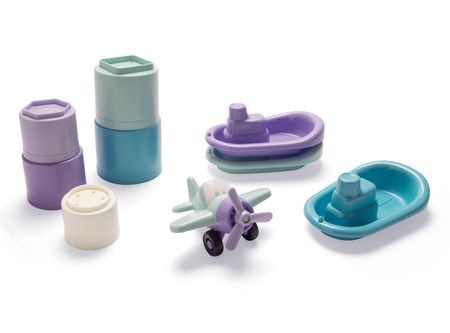 Dantoy THORBJORN Zestaw łódek, wieża z kubków i samolot