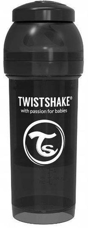 TwistShake Butelka Antylkolkowa 260 ml 2m+ Black