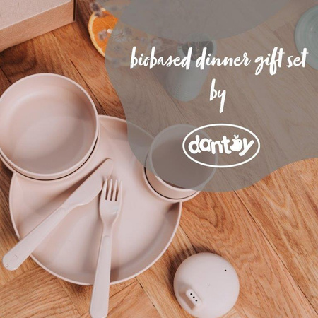 Dantoy TINY BIObased Zestaw naczyń Dinnertime Nude