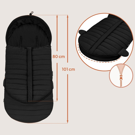 Lionelo Oli Śpiworek do Wózka Black