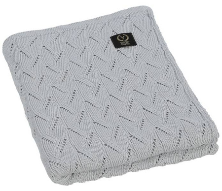 Yosoy Kocyk Spring Warkocz Ażurowy Jasno Szary