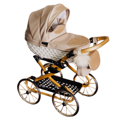 Adbor Lulu Wózek dla Lalek Ekoskóra 02