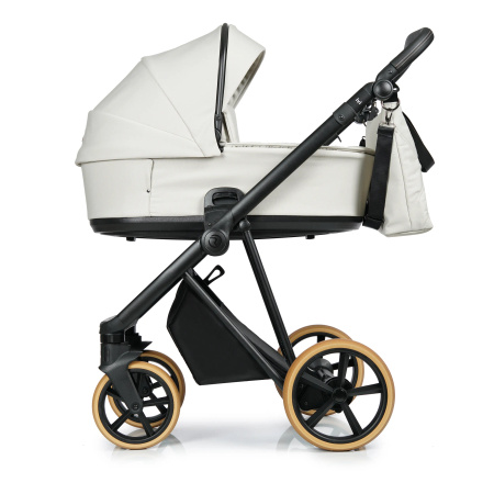 Roan Ivi 2.0 Vintage Wózek Głęboko-Spacerowy Marzipan + Cybex Aton B2 i-Size Fotelik Samochodowy 0-13kg + Baza One Volcano Black