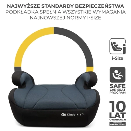 Kinderkraft I-Boost Fotelik Samochodowy Podstawka 15-36kg Czarny