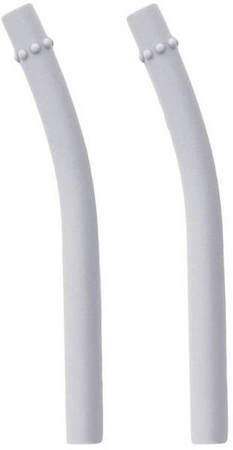 EZPZ Zestaw Uzupełniających Silikonowych Słomek Do Kubeczka Mini Cup 2 Szt. Pastelowa Szarość