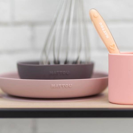 Nattou Zestaw Naczyń Silikonowych bez BPA, 4 szt. Różowo-Fioletowy