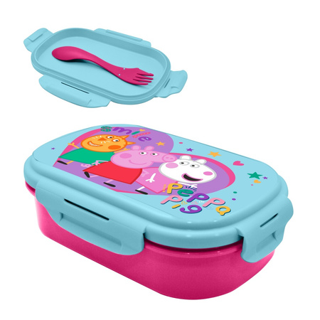 Kids Euroswan Lunchbox Ze Sztućcami - Świnka Peppa