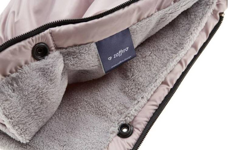 Zaffiro Mufki Do Wózka Dwuczęściowe Plusz Pastel Pink