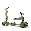 Scootandride Highwaykick 1 Jeździk i Hulajnoga 2w1 1-5 lat + Kask XXS-S dla Dzieci 1-5 Lat Olive
