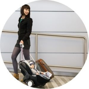 Rollersy Adaptery Z Kółkami Do Fotelików Samochodowych Black