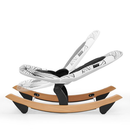 Kinderkraft Finio + Fini Leżaczek/Bujaczek + Krzesełko black/white