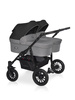 Riko Basic Saxo Wózek Bliźniaczy Głęboko-Spacerowy 04 Onyx
