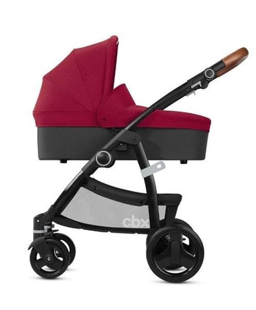 Cybex Leotie Lux spacerówka + stelaż + gondola CBX Crunchy Red