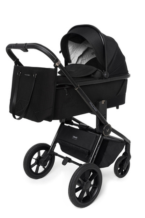 Muuvo Quick SE 2 Wózek Głęboko-Spacerowy Diamond Graphite + Cybex Aton B2 i-Size Fotelik Samochodowy 0-13kg + Baza One Volcano Black