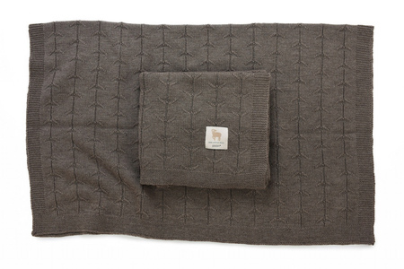 Poofi Malmo Kocyk Merino Czekoladowy