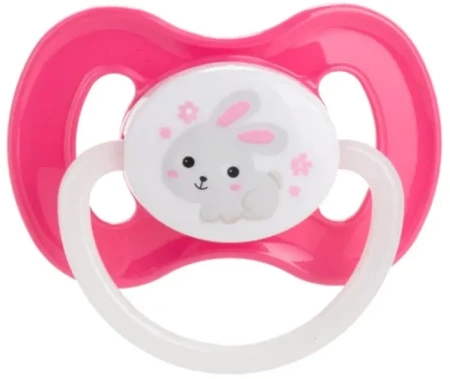 Canpol babies Smoczek uspok. kauczuk 0-6m okrągły róż.