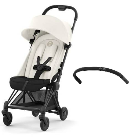Cybex Coya Wóżek Spacerowy Rama Matt Black Off White + Pałąk do Wózka