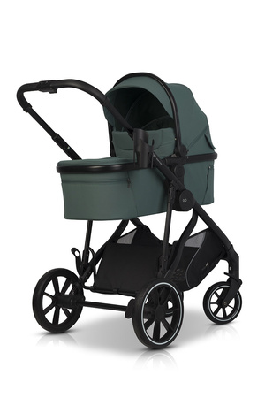 Easy Go Duoflex Wózek Głęboko-Spacerowy Bliźniaczy Rok po Roku Sage Green 1 Siedzisko 1 Gondola