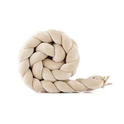 Waldin Welurowy Warkocz Do Łóżeczka Beż 210 Cm