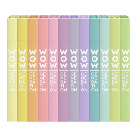 Kids Euroswan Markery flamastry dwustronne 12szt WOW Generation