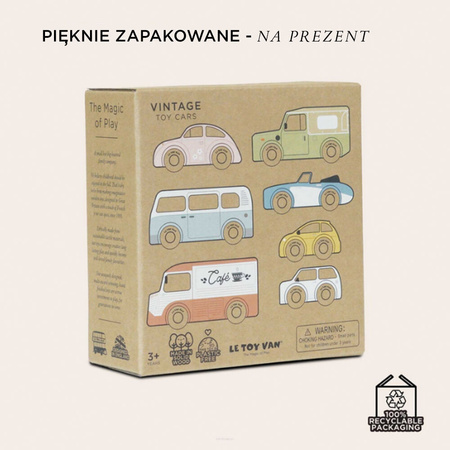 Le Toy Van Drewniane Samochody Vintage Zestaw