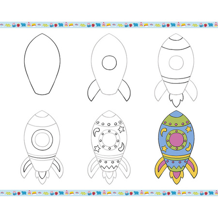 Janod Zestaw kreatywny Rysowanie krok po kroku z brokatowymi markerami 20 rysunków i kolorowanek 6+