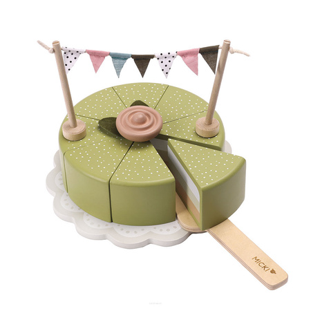 Micki Drewniany Tort Układanka Klocki dla Dzieci