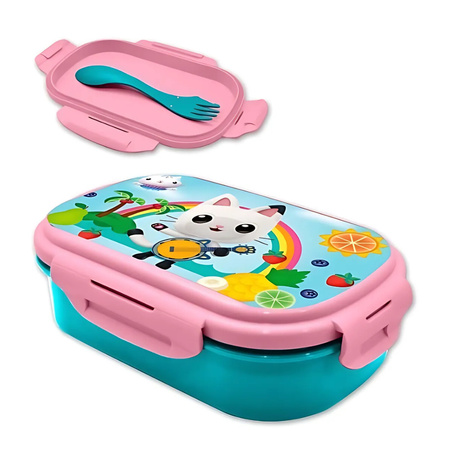 Kids Euroswan Lunchbox Ze Sztućcami - Koci Domek Gabi
