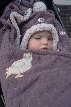 Lodger Fleece Dwuwarstwowa Zimowa Czapeczka z Polaru 1-2 lata Wrzosowa Mauve