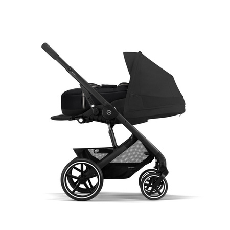 Cybex Balios S Lux Wózek Głęboko-Spacerowy + Cloud G I-Size Fotelik Samochodowy 0-13kg + Baza G + Adaptery Moon Black