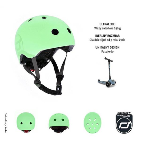 Scootandride Kask Dla Dzieci S-M Kiwi