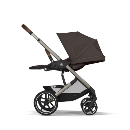 Cybex Balios S Lux 2.0 Wózek Głęboko-Spacerowy Chocolate Brown + Cloud G I-Size Fotelik Samochodowy 0-13kg + Baza G + Osłony Przeciwdeszczowe + Adaptery