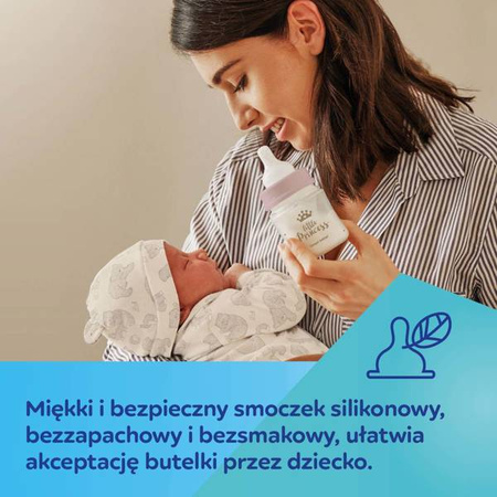 Canpol Babies PP Easy Start Royal Baby Butelka Szeroka Antykolkowa 240ml 35/234 Różowy