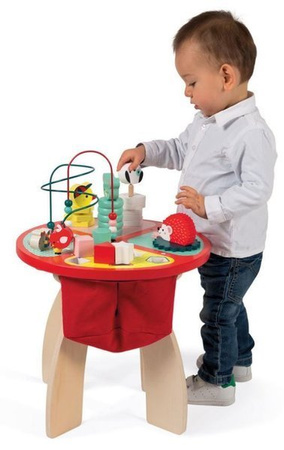 Janod Stolik Edukacyjny Drewniany Duży Baby Forest