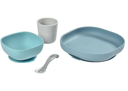 Beaba Komplet Naczyń z Silikonu z Przyssawką Jungle