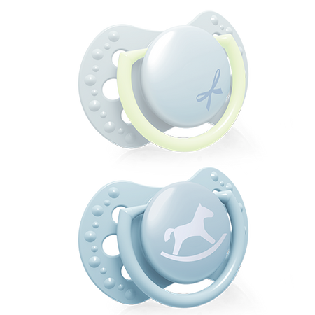 Lovi Smoczek Silikonowy Dynamiczny 0-2m 2 szt Baby Shower Boy 22/900boy