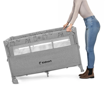 Kidnort Livsmiljö Łóżeczko Turystyczne Jasny Szary