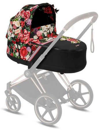 Cybex e-Priam 3.0 Rama ze Stelażem Siedziska + Gondola Wózek Głęboki Spring Blossom Dark