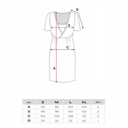 Eevi Emily Koszula Ciążowa Brudny Różowy w Kwiaty Rozmiar L