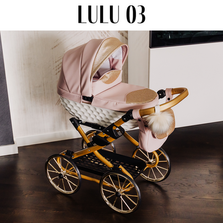 Adbor Lulu Wózek dla Lalek Ekoskóra 03