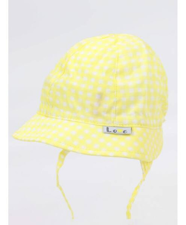 Yoclub! Czapka Letnia z Uszkami Dziewczęca Żółta 40-42 cm