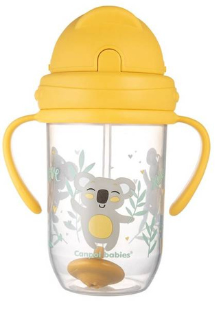 Canpol Babies Exotic Kubek Niekapek z Rurką i Odważnikiem 270ml 56/606 Yellow