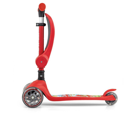 Milly Mally Fuzzy Trójkołowa Hulajnoga Balansująca z Siedziskiem Red