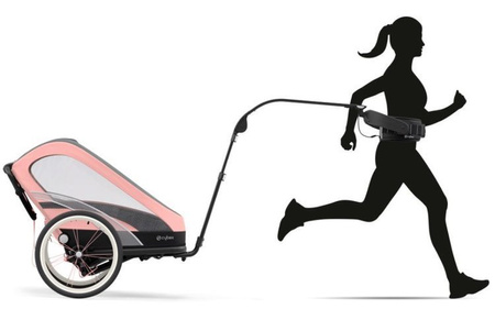 Cybex Zeno Siedzisko Przyczepki Do Biegania Do Roweru Cybex Sports Silver Pink