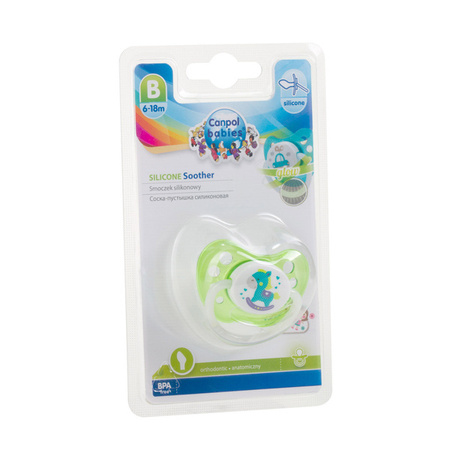 Canpol Babies Smoczek Uspokajający Silikonowy Ortodontyczny 0-6 m-cy Toys Mix Kolorów