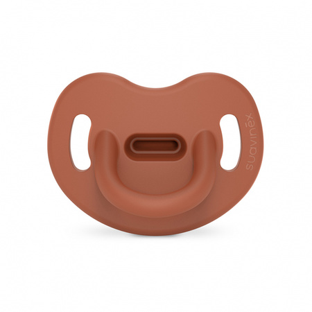 Suavinex SX Pro All Silicone Smoczek Silikonowy Anatomiczny 0-6m Colour Essence Ceglasty