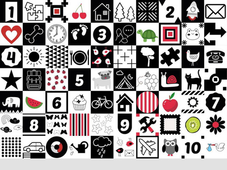 Bocioland Składana Mata Kontrastowa 150x200cm BL122 Miasto